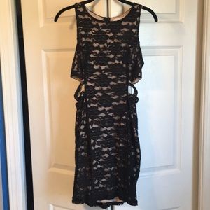 Lace dress with cutouts